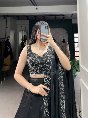 LNB 1428 DESIGNER SATIN LEHENGA CHOLI WHOLESALER IN INDIA